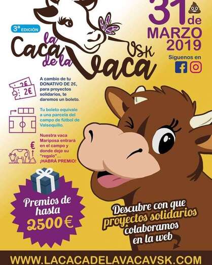 Cartel del evento La Caca de la Vaca del próximo año (Foto TA)